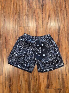 Men's Paisley Print Mesh Shorts